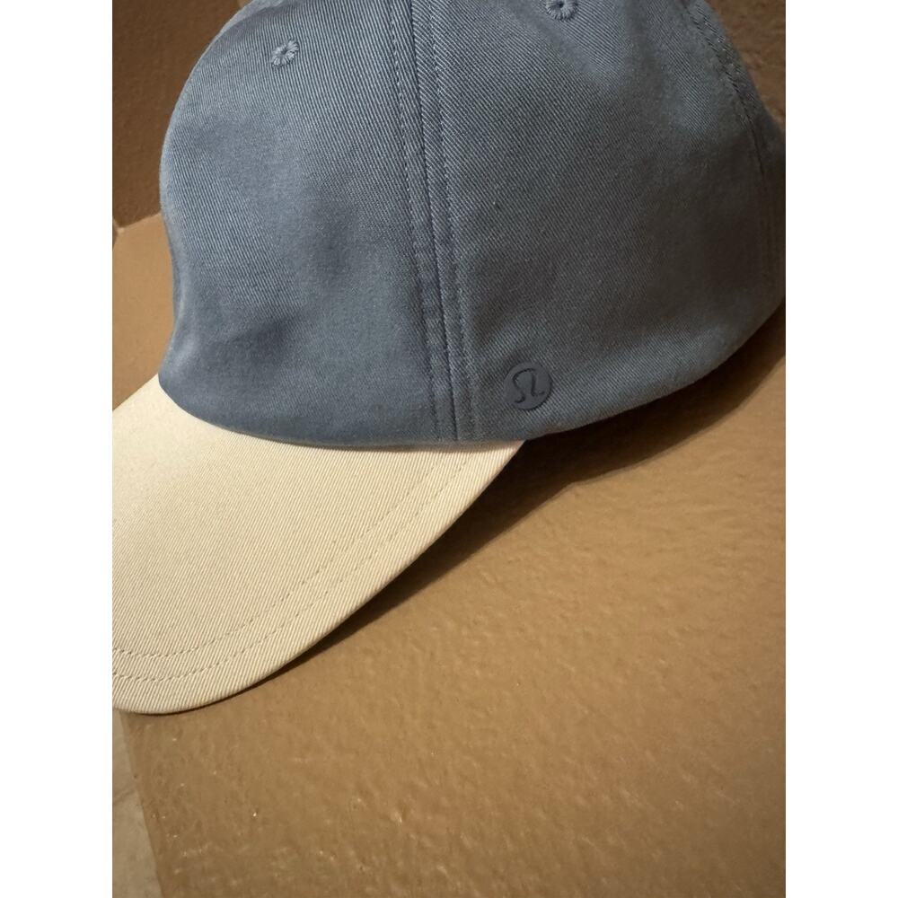 Lululemon Hat Blue White Cotton Twill Strap Back Days Shade Ball Cap